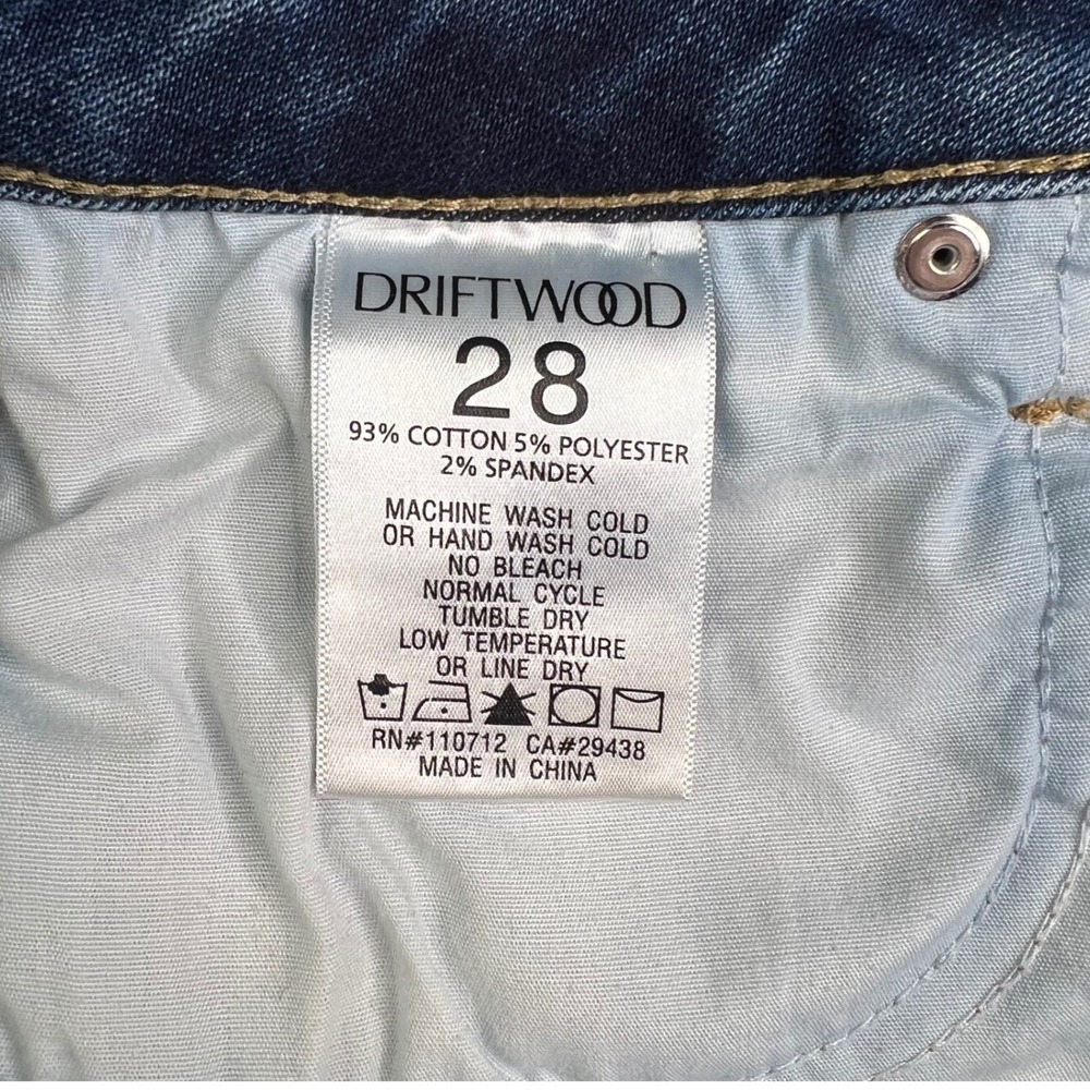Driftwood Jackie High Rise Jeans Womens 28 Blue Floral Embroidered Skinny Ankle - Picture 4 of 9